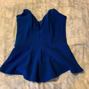 Sexy blue sleeveless shirt